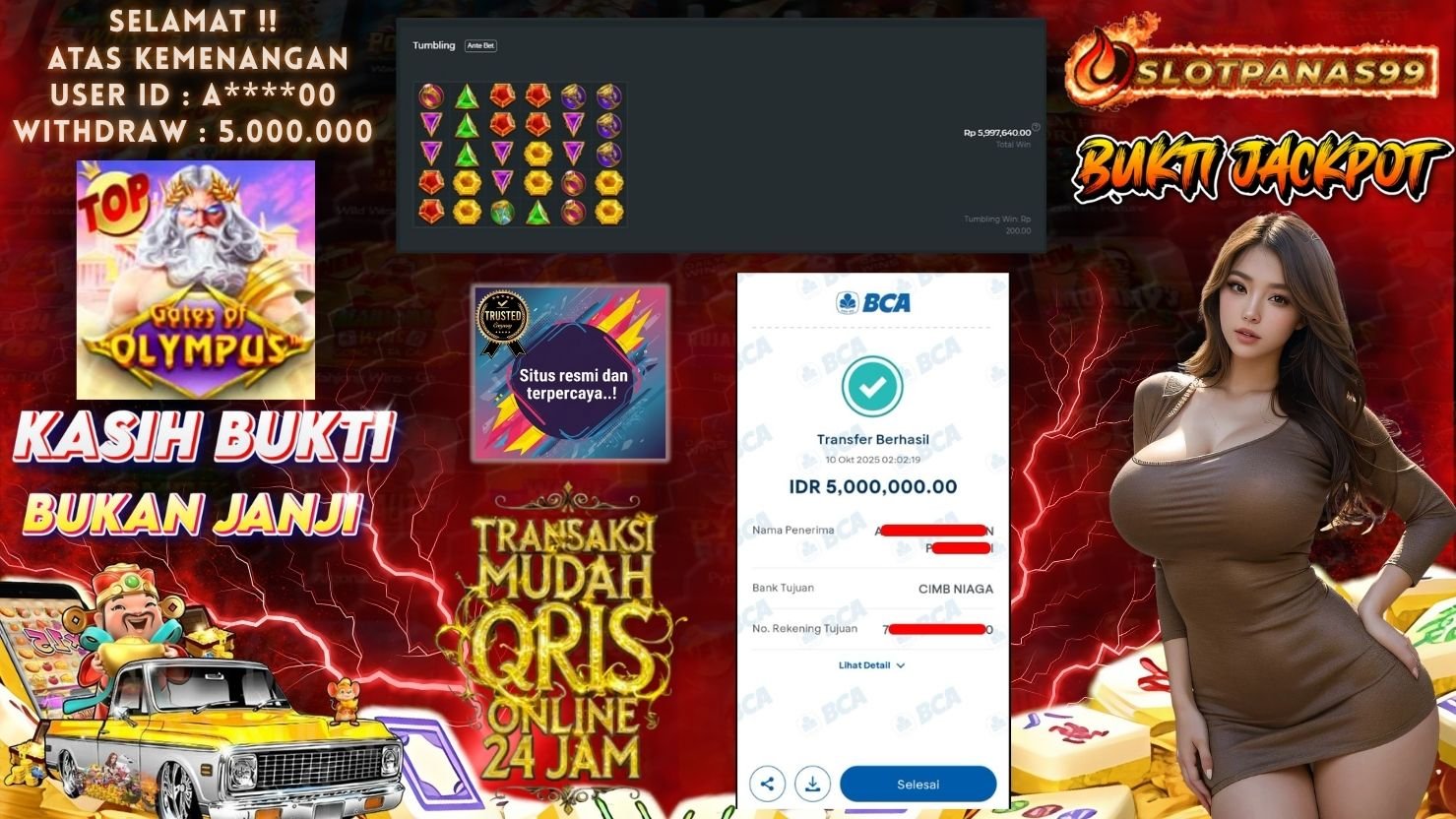 SLOTPANAS99 JACKPOT SLOT GATES OF OLYMPUS